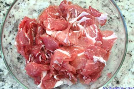 Wieprzowina z grzybami mun