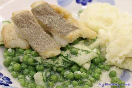 Halibut z zielonym fricassée